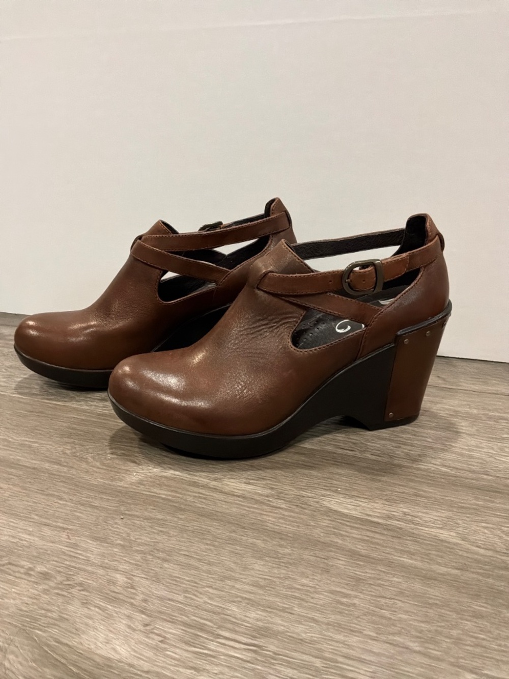Dansko Franka Leather Wedge 38 GUC - Picture 3 of 9
